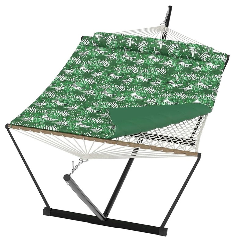 450Lb Portable Double Hammock with Stand for 2 Person W/Steel Stand for Backyard gallery