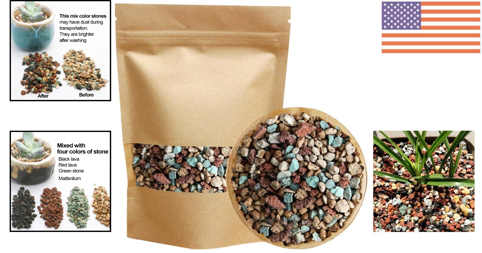 Professional Grade Lava Pebbles for Superior Succulent and Cactus Growth 2.2lb gallery