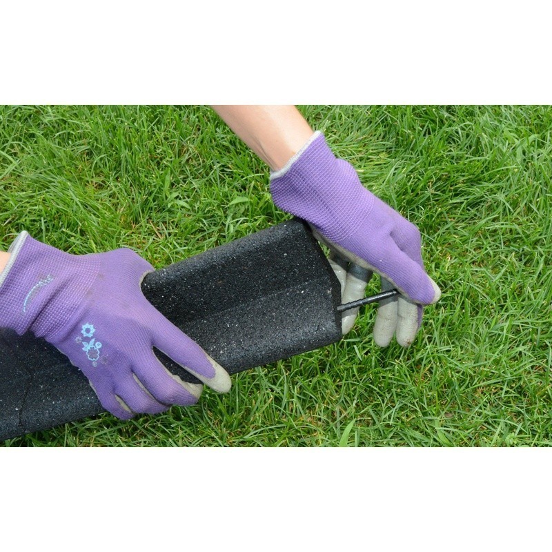 Reusable Landscape Edging 100% Recycled Rubber Mower Edge Design 6 Count New gallery