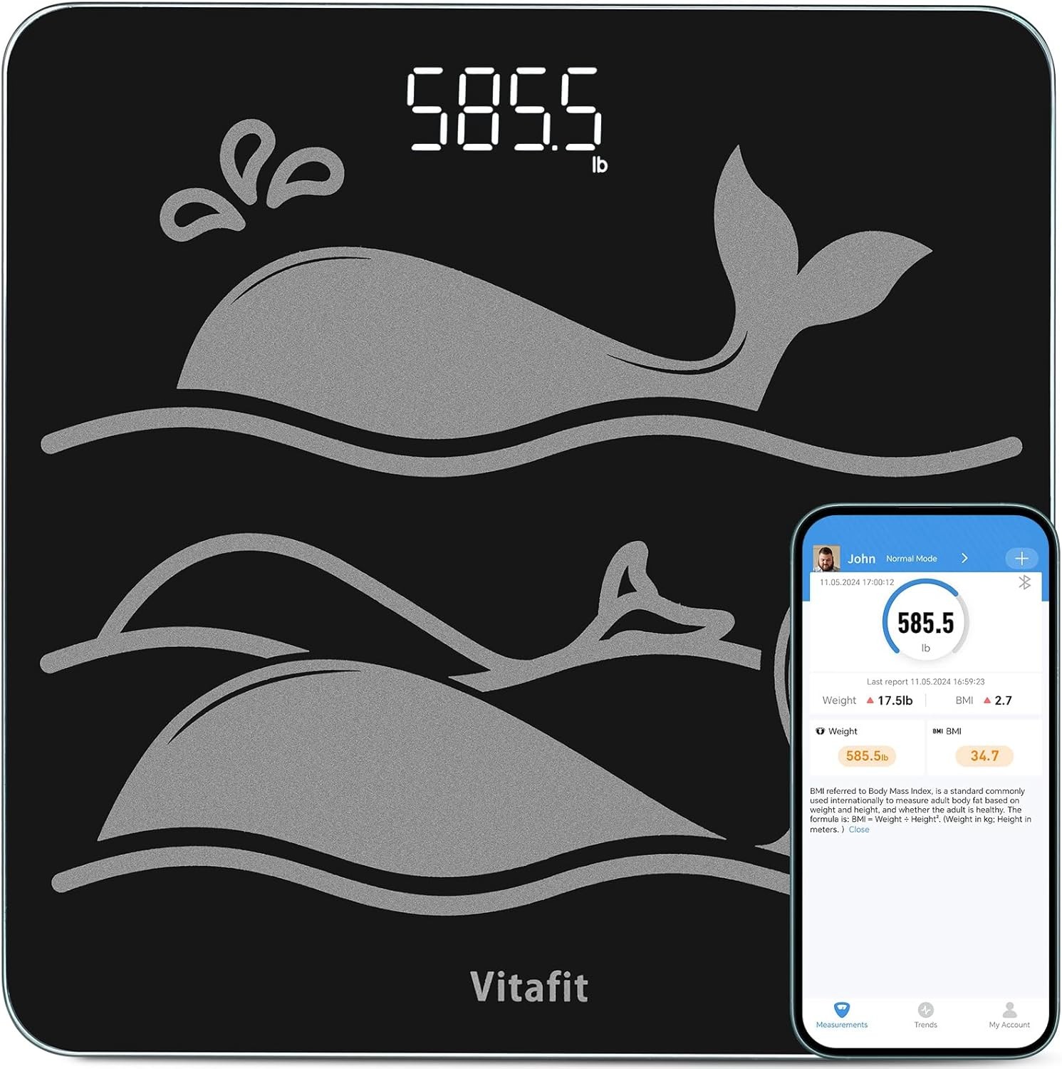 azing 600lb Smart Bathroom Scale for Body Weight in 0.1lb, High gallery