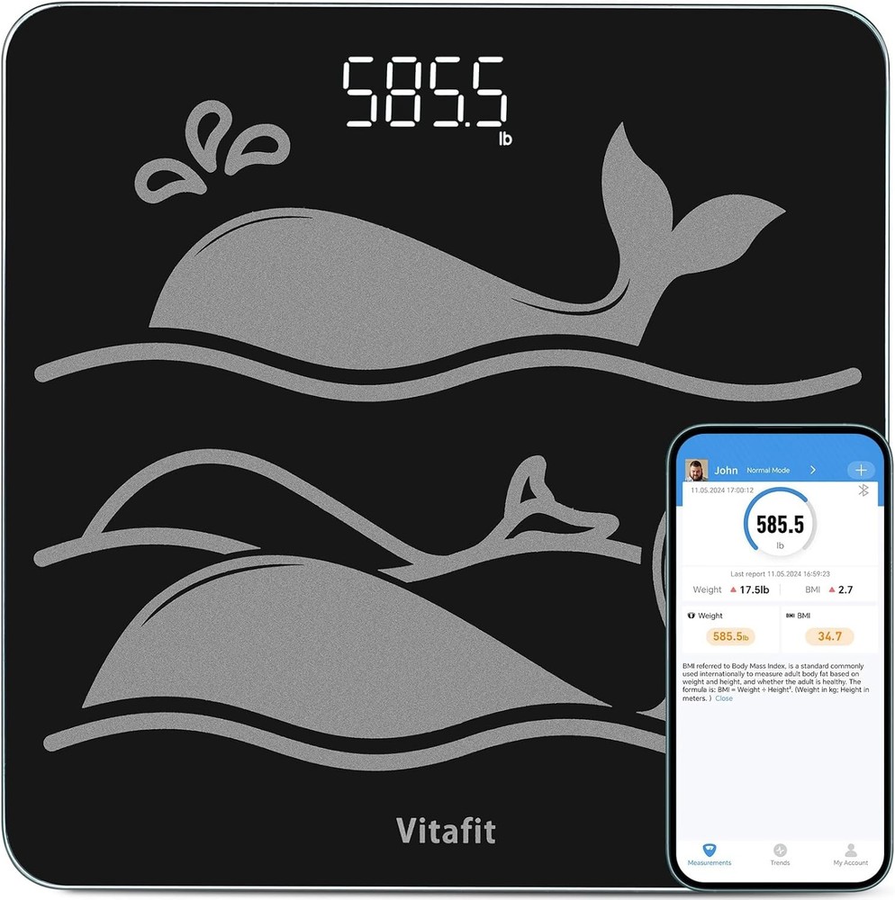 azing 600lb Smart Bathroom Scale for Body Weight in 0.1lb, High