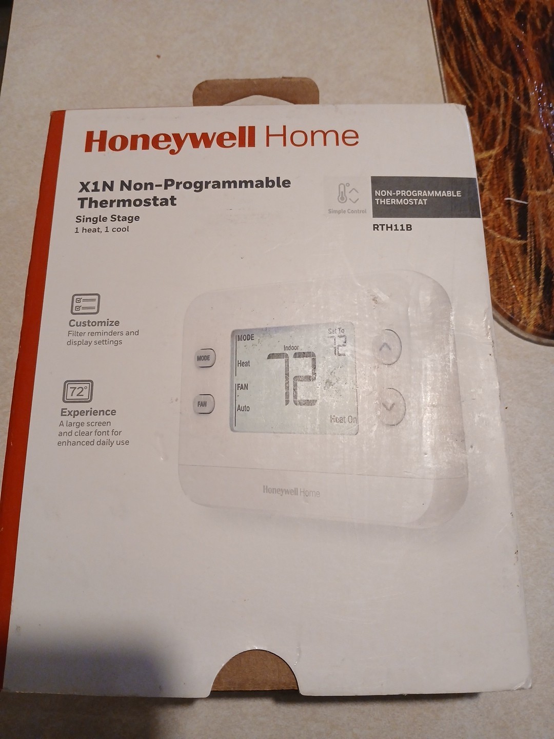 Honeywell Home X1N Non-Programmable Thermostat Single-Stage 1-Heat/1-Cool gallery