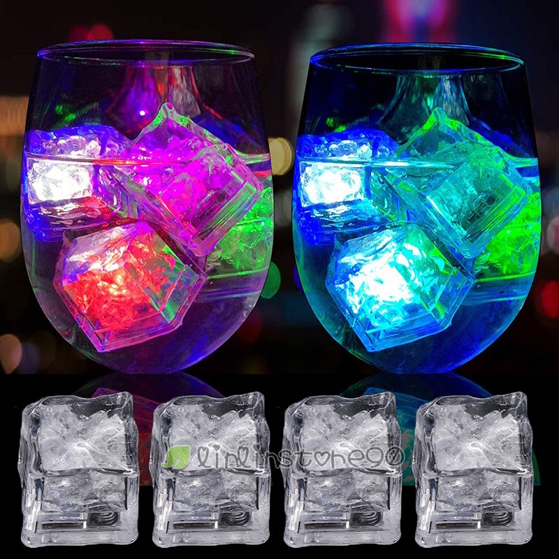 Light Up Ice Cubes for Drinks, 12~48Pack LED Ice Cubes Liquid Activated,Reusable gallery