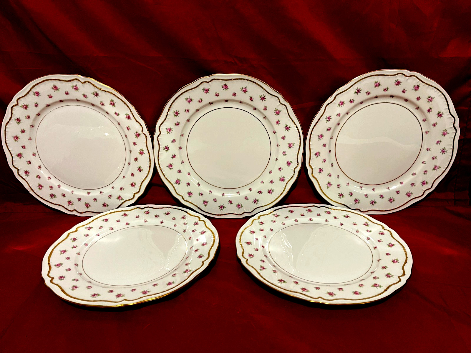 Theodore Haviland Wilton Scalloped Floral Dinner Plates 10 1/2" (Set Of 5) gallery