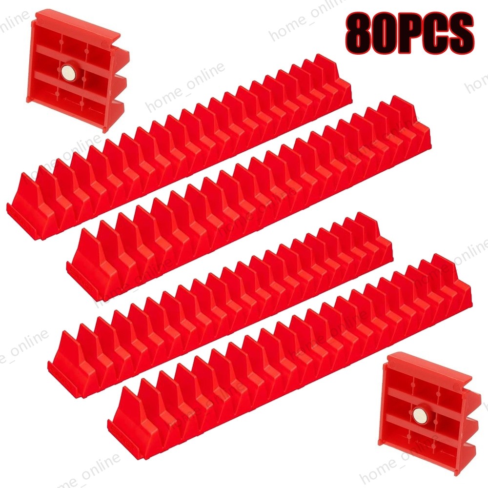 80x Magnetic Modular Wrench Organizer Compact Tool Storage Slots hold Tools SAE gallery