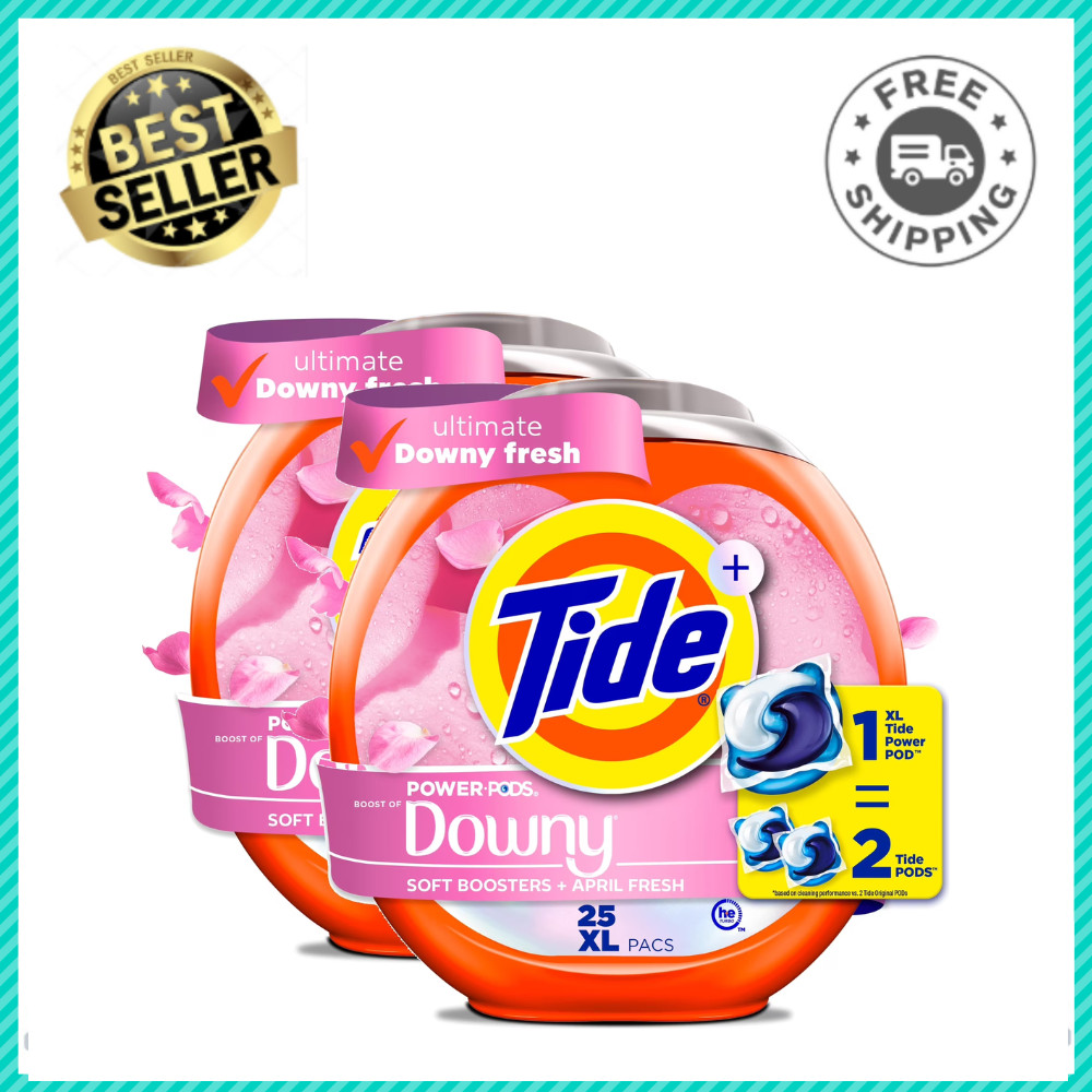 Tide Power PODS with Downy Laundry Detergent Pacs, April Fresh, 25 Ct, 2 Pack gallery