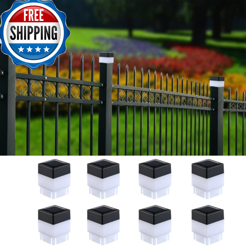 Terbbu Solar Led Fence Post Cap Light 2X2 Inch 5X5Cm - For Wrought Iron gallery