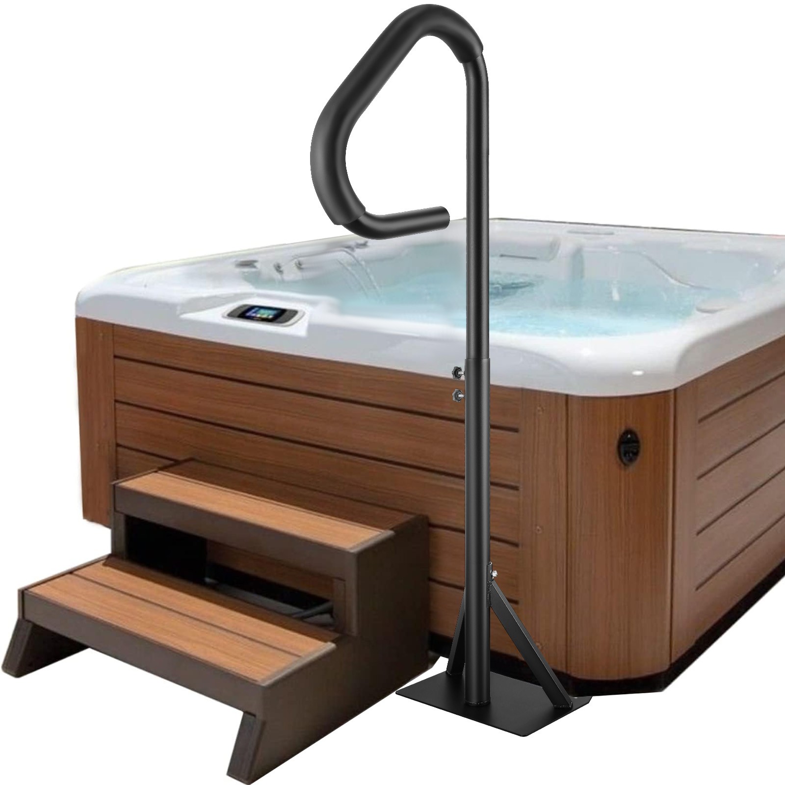 Hot Tub Handrail Spa Side Handrail 360 Rotatable 35"-57" Adjustable Height gallery