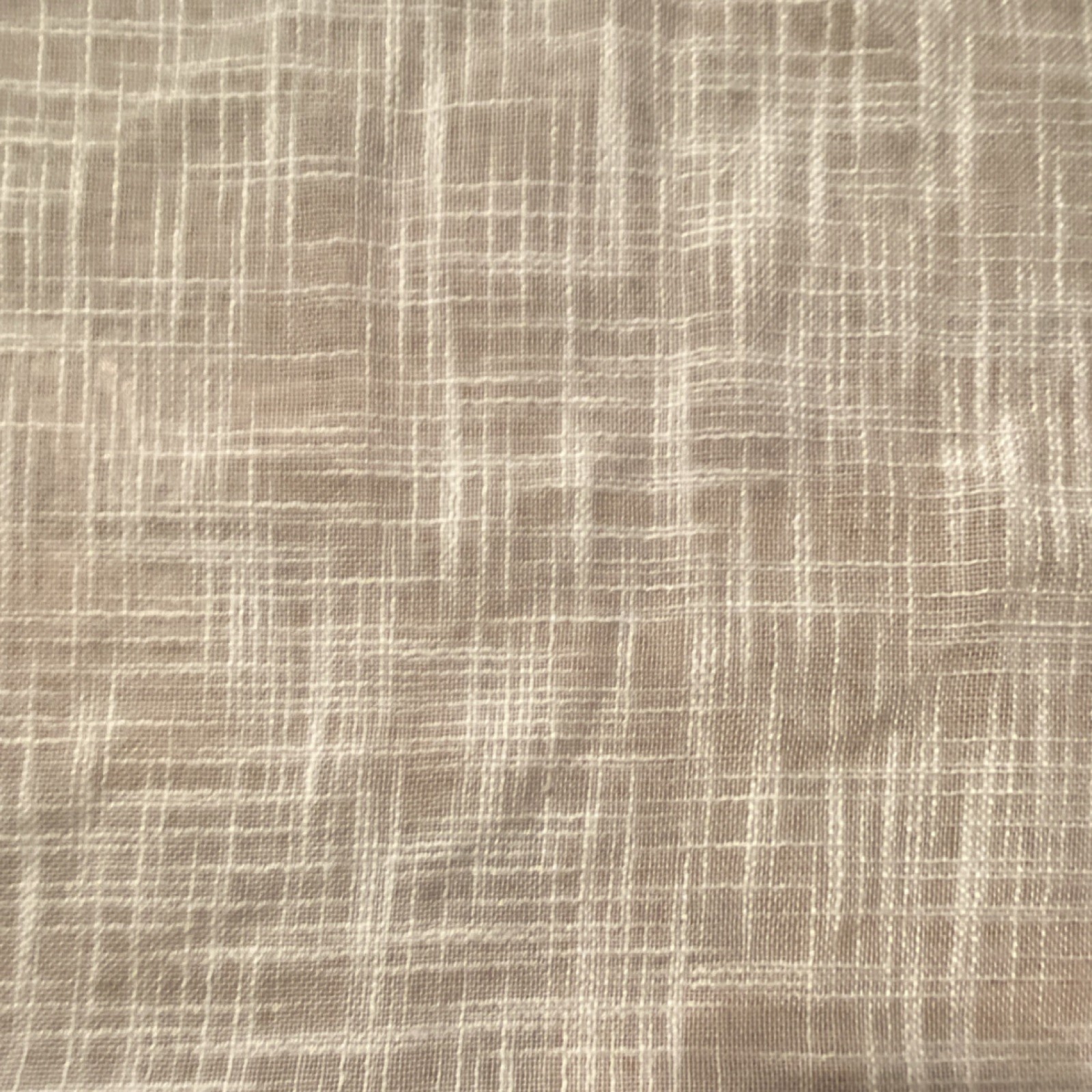 MIUCO White Grommet Curtain Panel Linen Polyester Blend Crosshatch Pattern gallery