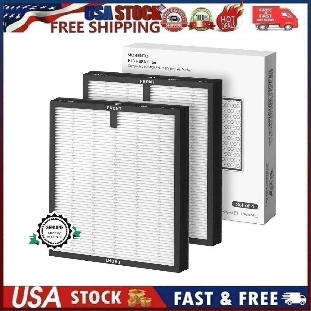 HY4866 Genuine Air Purifier Replacement Filter for HY4866 Air Purifer (2 Pack, O gallery