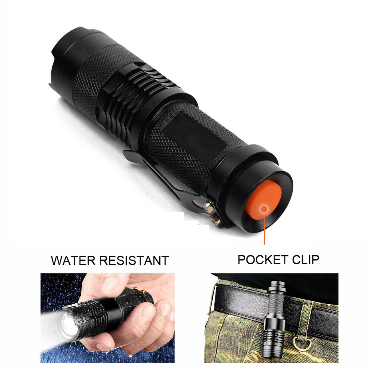 LED Tactical Flashlight Military Grade Torch Small Super Bright Handheld Light gallery