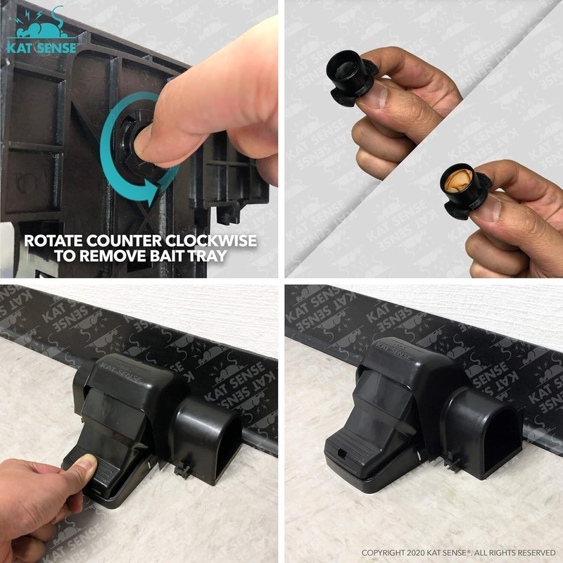 Kat Sense Covered Rat & Chipmunk Traps, Prevents Accidental Triggering BLACK gallery
