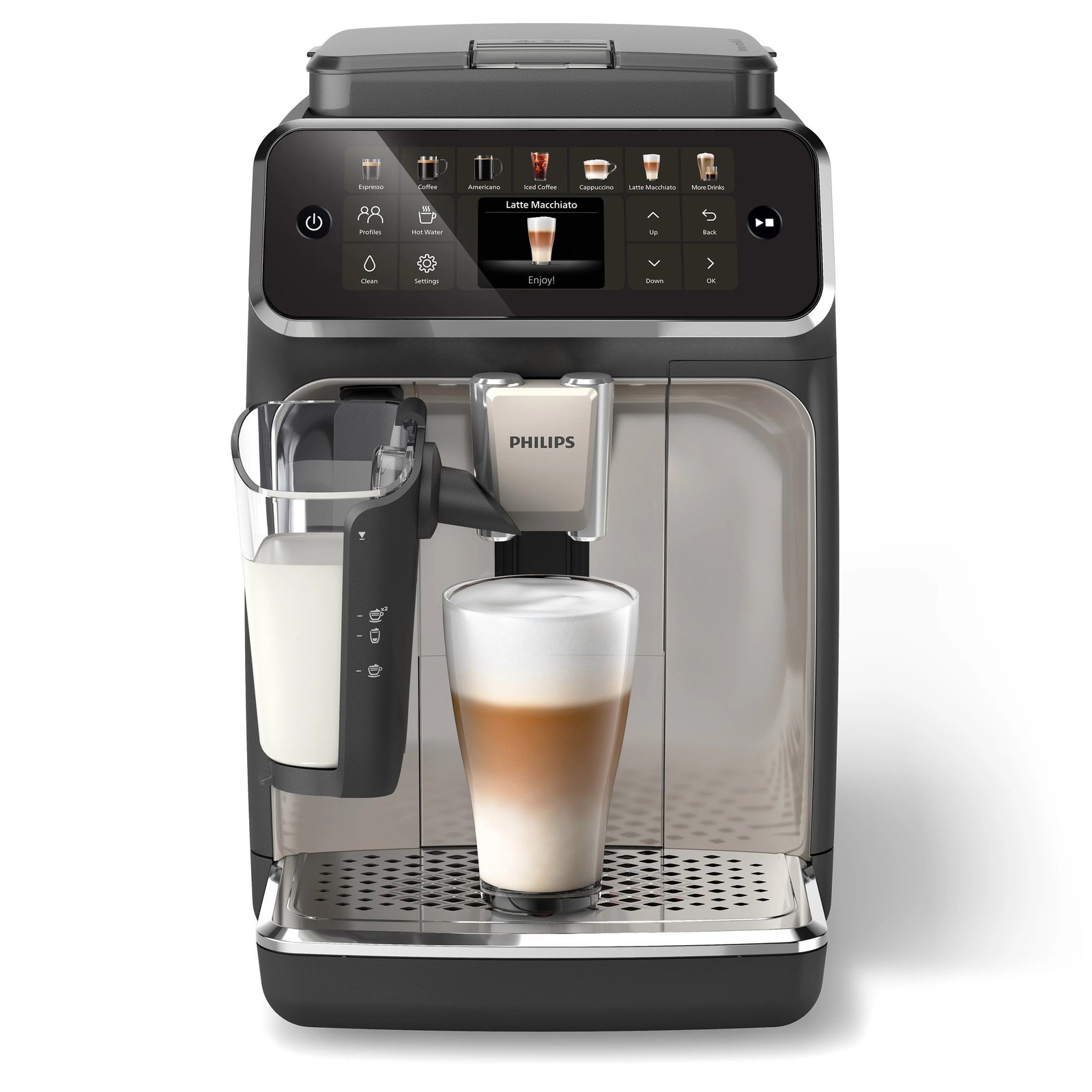 Philips 4400 LatteGo Automatic Espresso Machine, Black | 12 Recipe | EP4447/90 gallery