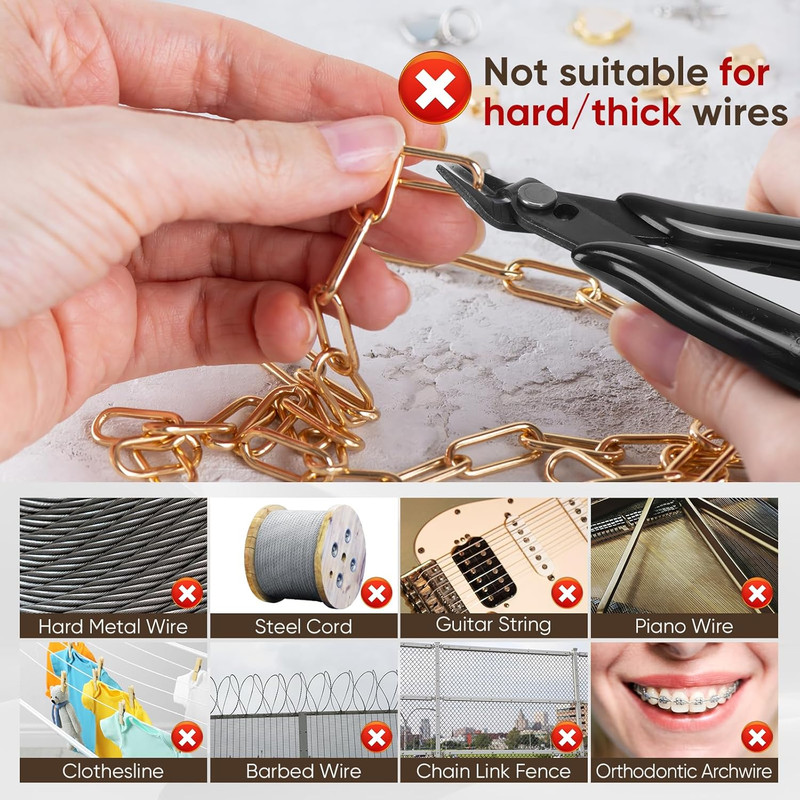 5 Inch Flush Cutters, 2 Pack Micro Wire Cutters, Sharp Zip Tie Cutter, Precision gallery