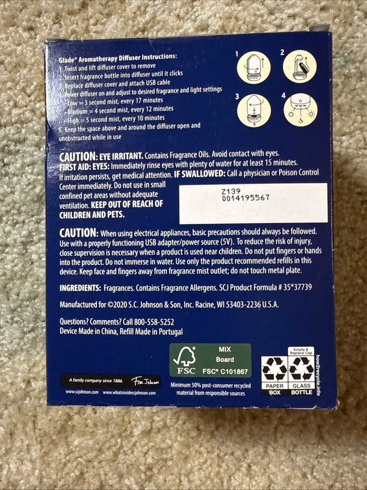 Glade Aromatherapy Essential Oil Diffuser Find Clarity Bergamot & Lemongrass gallery