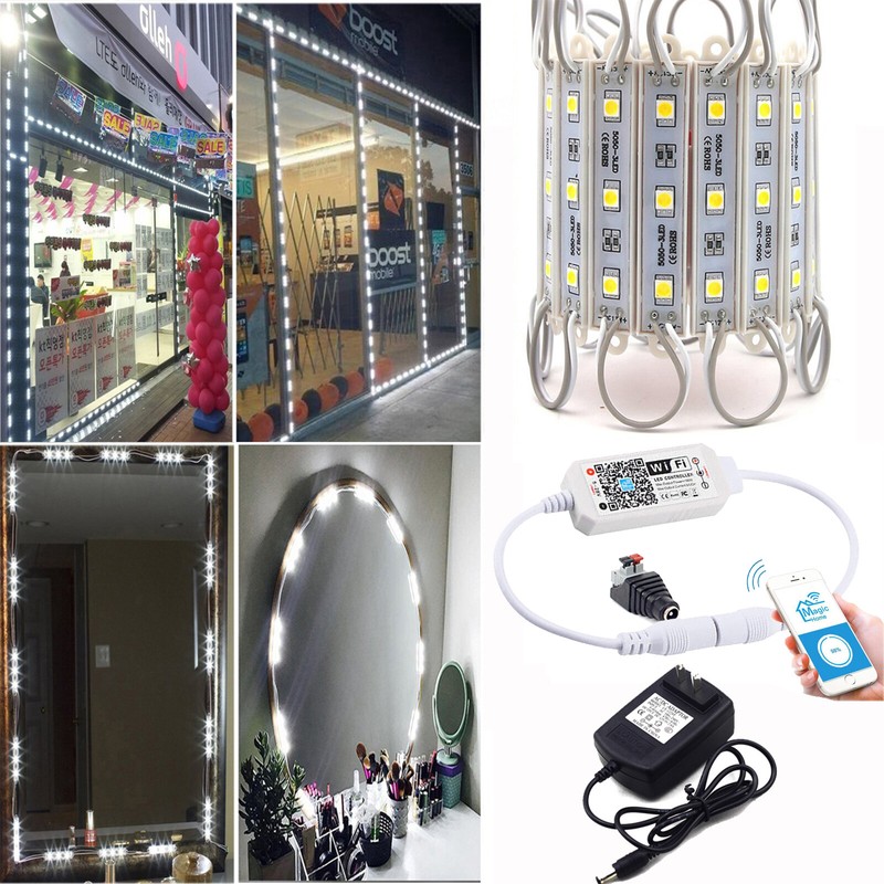 10-200ft 5050 3 LED SMD Module Light Store Front Window Sign Lamp w/WIFI Control gallery