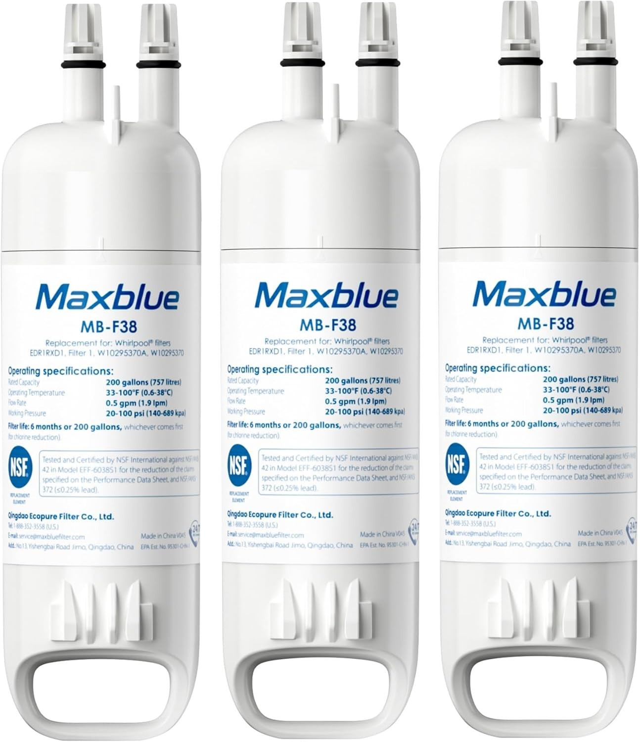 Maxblue Refrigerator Water Filter Replacement for Kenmore® 46-9081, (3) gallery