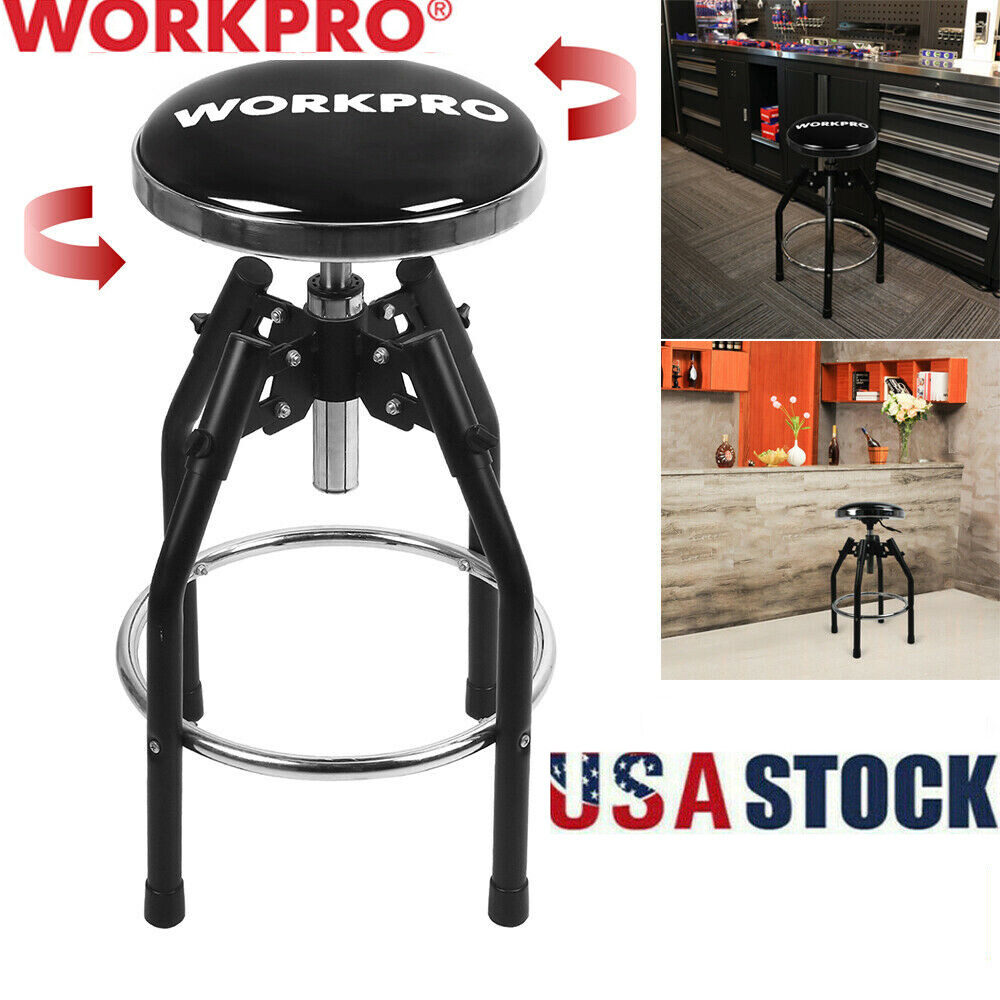 Adjustable 29-34-in Swivel Bar Stool Work Seat Hydraulic Shop Stool 330 LBS Seat gallery