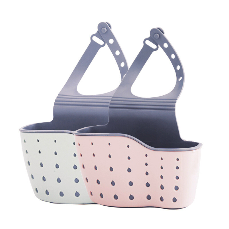 US 2 Pack Kitchen Organizer Sink Faucet Caddy Basket Cleaning Sponge Holder Soap gallery