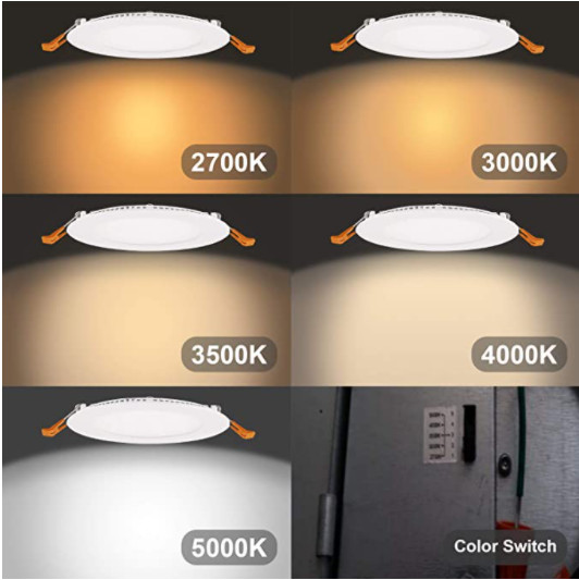 Recessed Can Lights 8 Pack 6 Inch Ultra-Thin 15W LED Ceiling Lights 5 Color gallery
