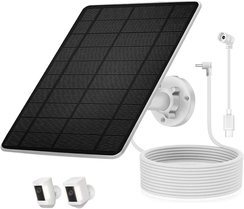 Solar Panel for Ring Camera(2nd Generation) Dustproof Waterproof 5W Solar Panel gallery