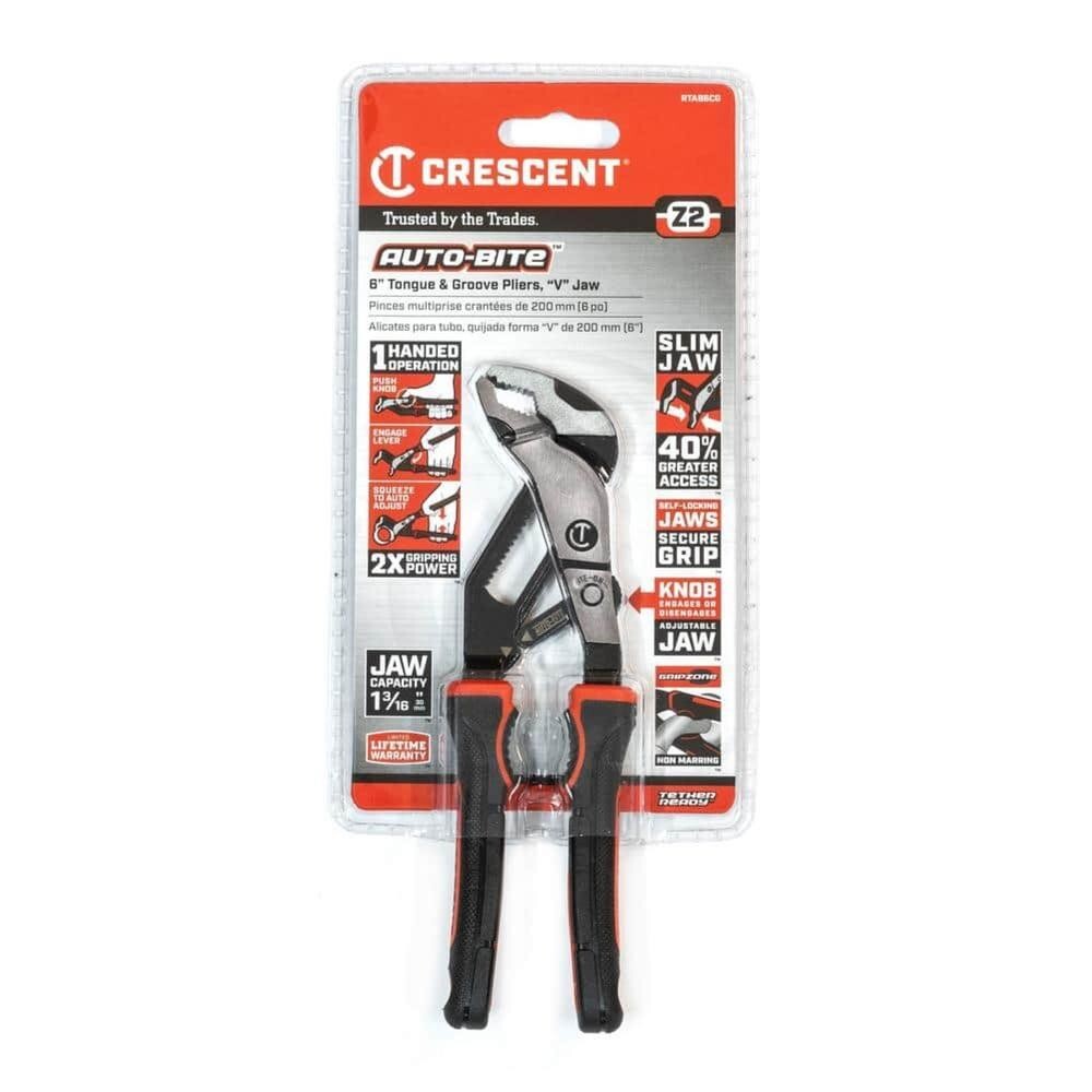 Crescent® Z2 Auto-Bite™ 6" V-Jaw Tongue & Groove Pliers - NEW gallery