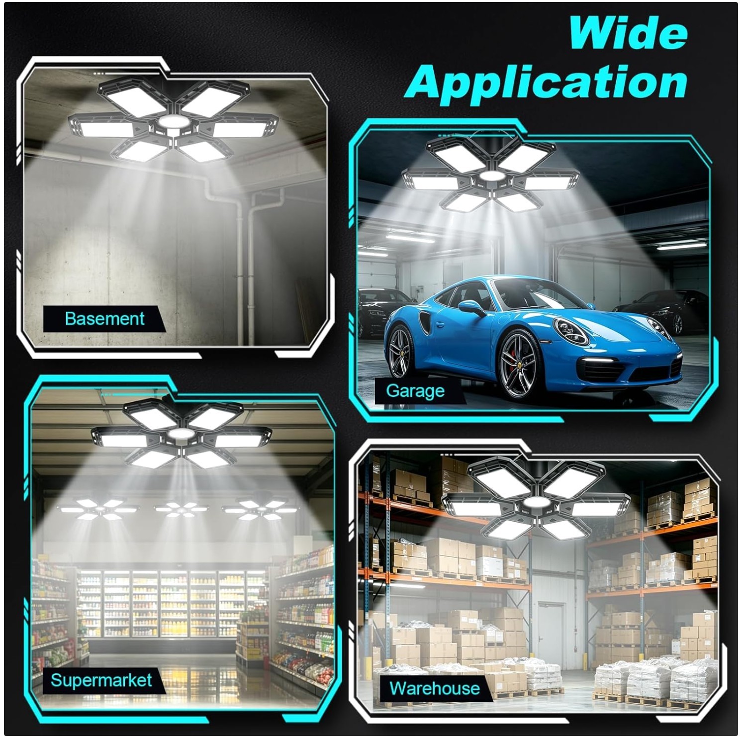 Ultra Bright 18000LM Deformable Garage Light gallery