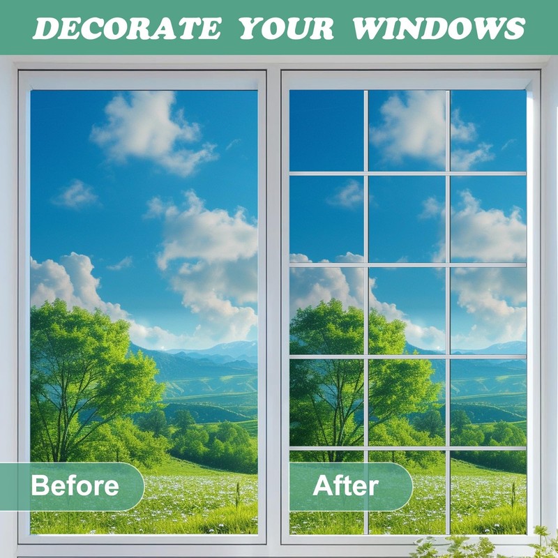 DECOHS 66 Ft Window Grille Inserts Grid Kit- TPE Self-Adhesive Peel and 66 gallery