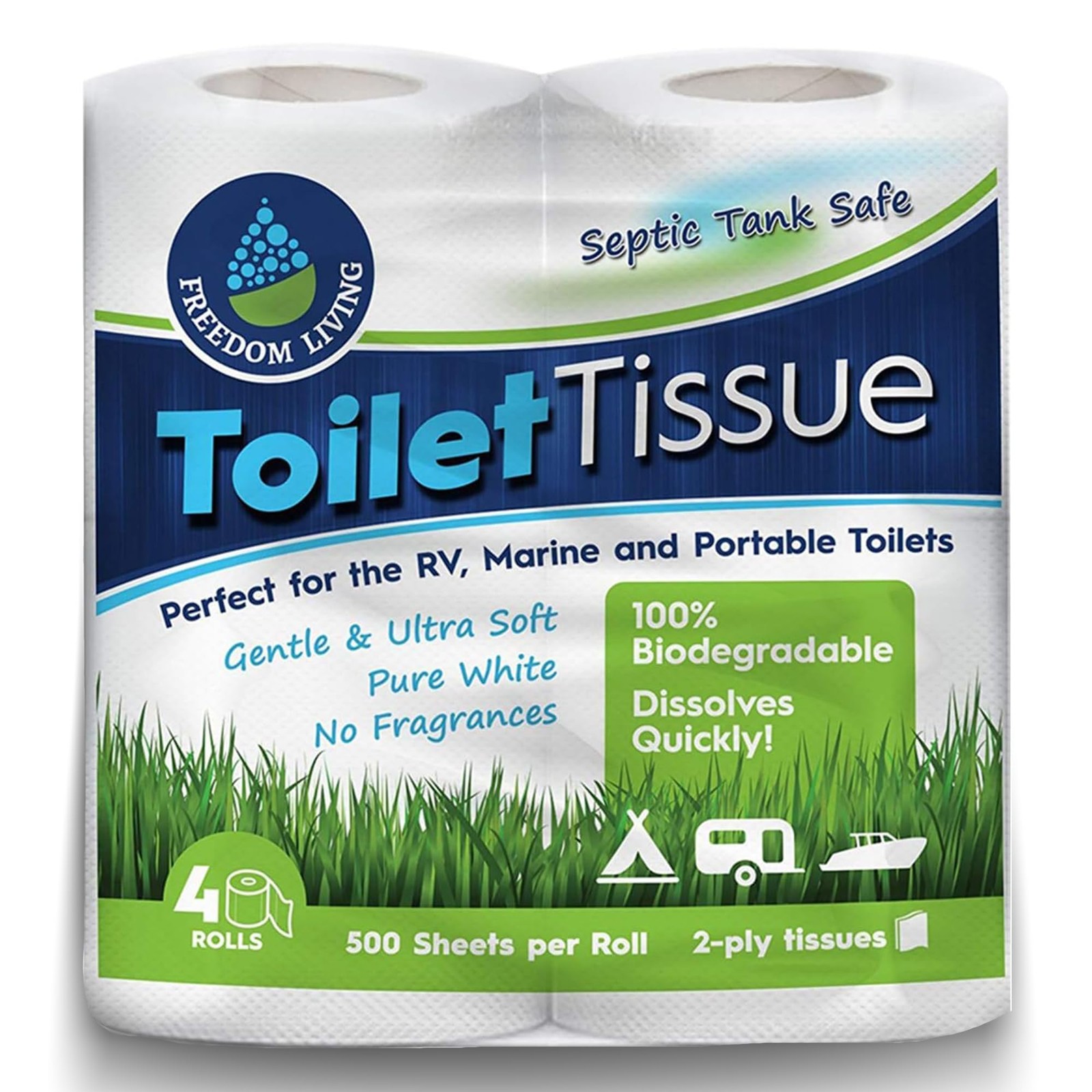 Septic Tank Safe Tissue for Campers and RVs Biodegradable for Boats, Fragranc... gallery