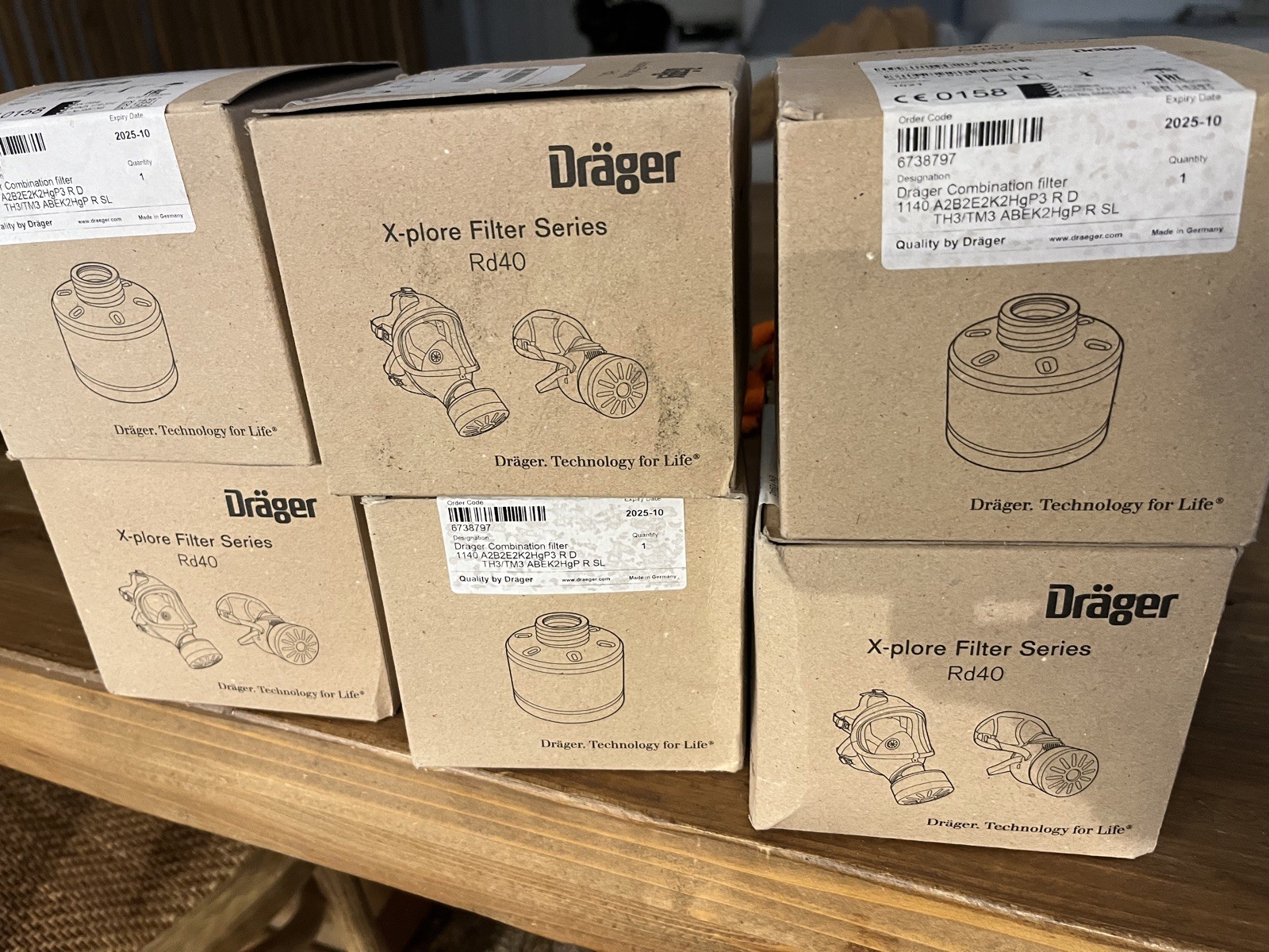 Dräger X-plore Rd40 A2B2E2K1Hg particles P3 Combination gas mask filter gallery