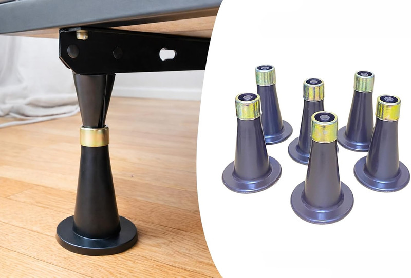 6PCS Reinforced Replacement Bed Frame Feet to Replace Wheels. Easy to Install, P gallery