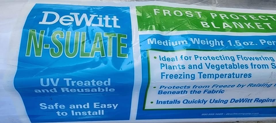 Dewitt N-Sulate Plant Frost Protection Cover Fabric 1.5 oz Weight 12" x 250ft gallery