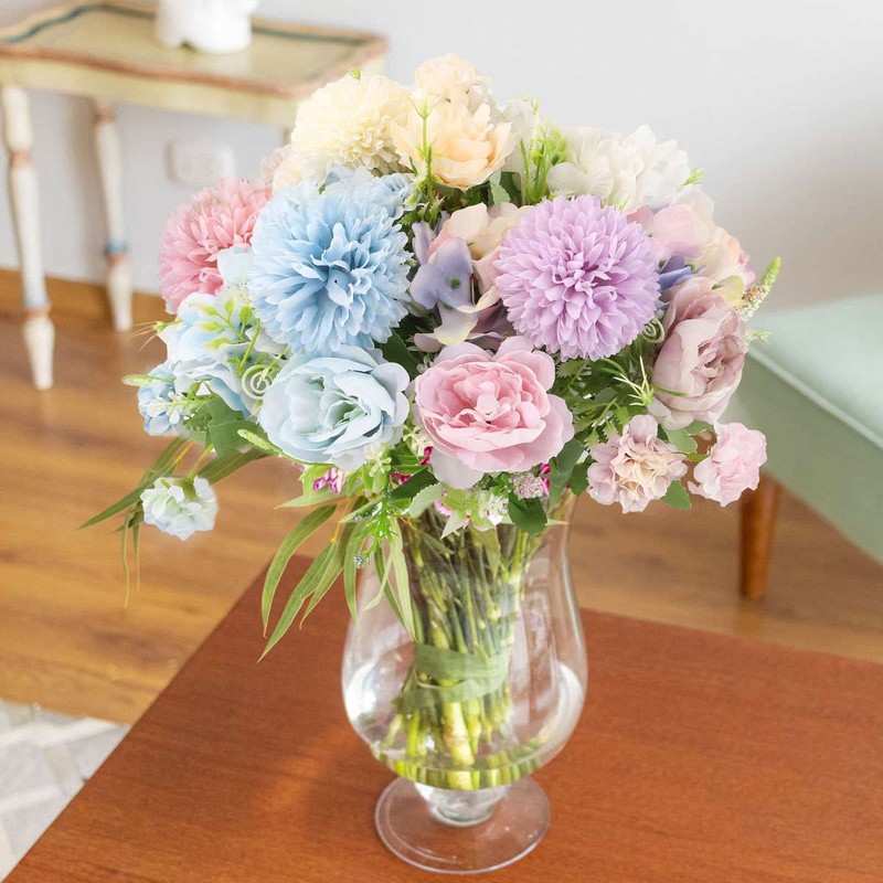 4pcs Silk Peony Artificial Hydrangea Flower Bouquet Party Wedding Home Decor gallery