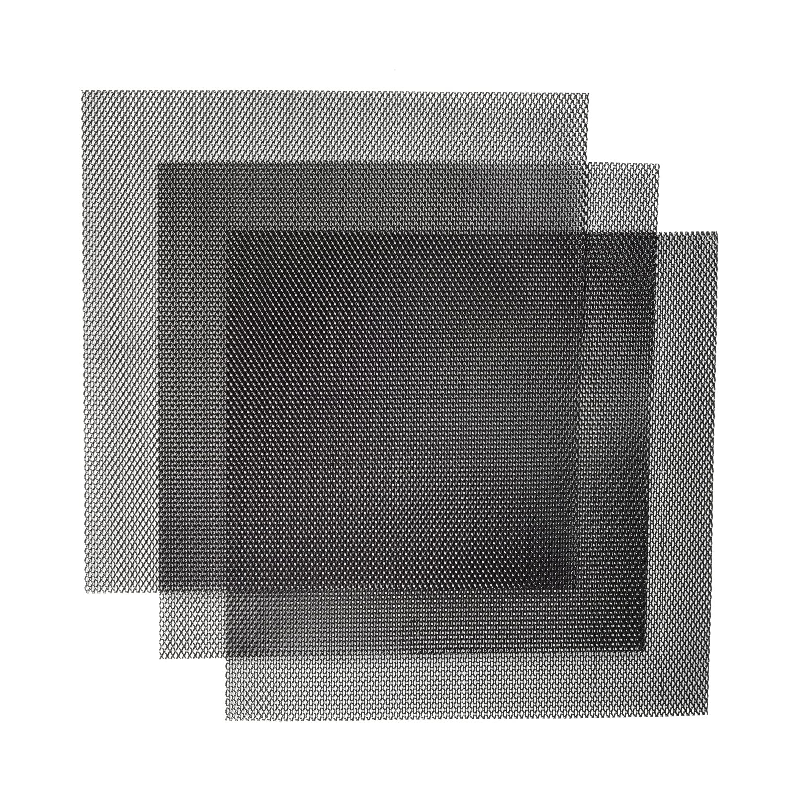 Universal 13"x13" Car Grill Mesh Insert Aluminum Alloy Rhombic 4x8mm, 3Pcs gallery
