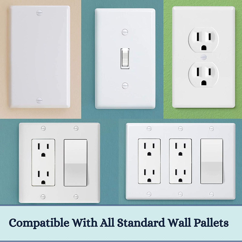 Bates Wall Plate Screws 75 Pack Assorted Size Outlet WHITE Cover Long Electrical gallery