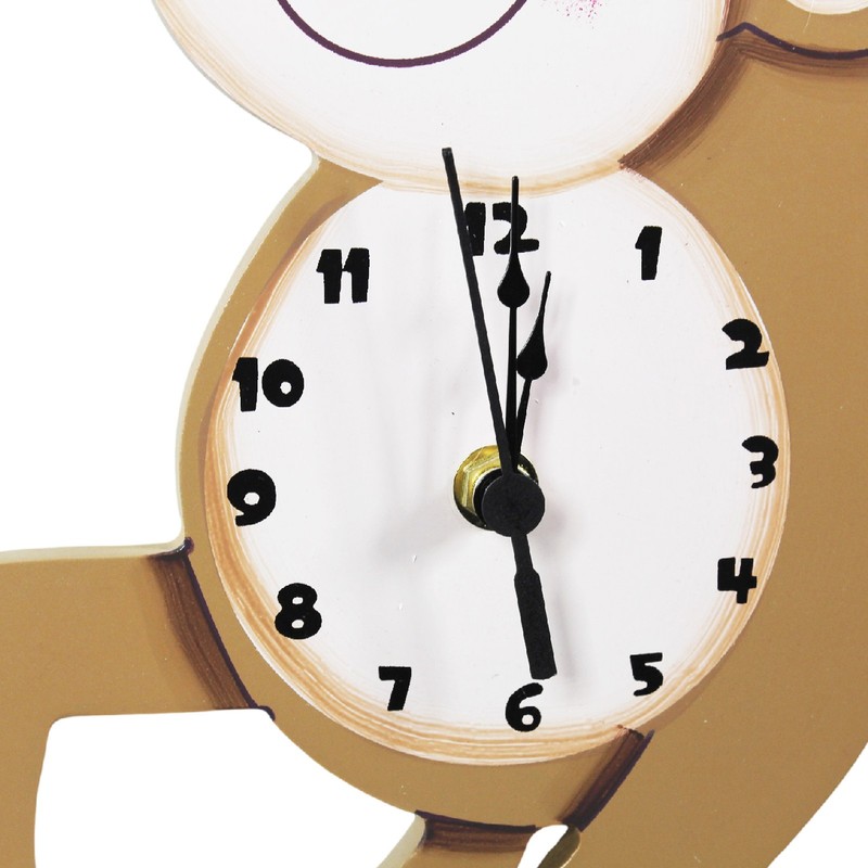 Fantasy Fields Sunny Safari Monkey Kids Wall Clock, Brown gallery