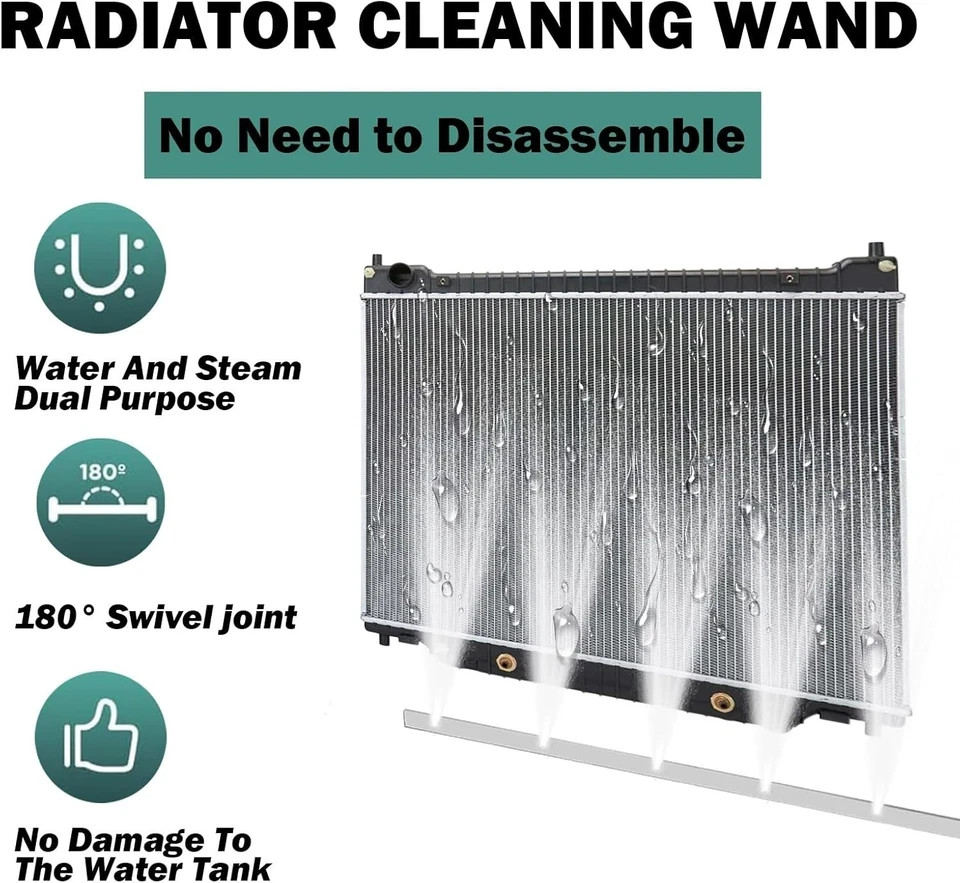 39" Pro Radiator Cleaning Wand Kit–Radiator Cleaner Tool with 5 Spray Nozzles + gallery