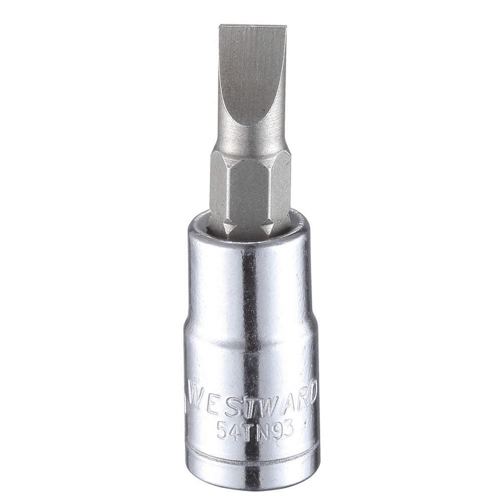 WESTWARD 54TN93 Socket Bit, Steel, 1/4 in, TpSz 6 mm 54TN93 gallery