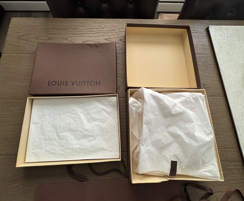 Authentic LOUIS VUITTON Bag Box BOX ONLY & Gucci Shopping Bag Lot gallery