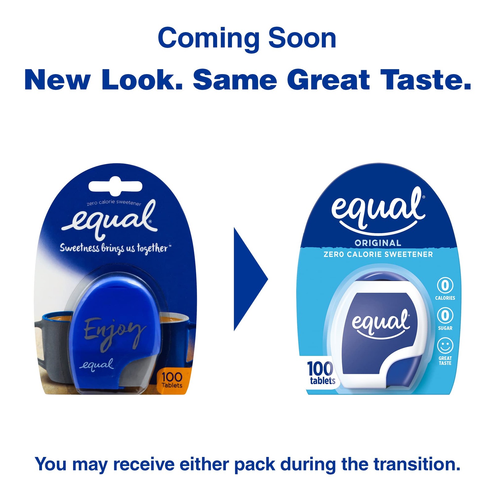 EQUAL 0 Calorie Sweetener Tablets, Aspartame and 100 Count (Pack of 1) gallery