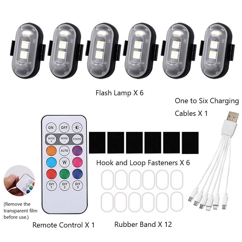 6/2 Pieces Wireless Led Strobe Lights with Remote, 8 Colors Wireless Led Lights gallery