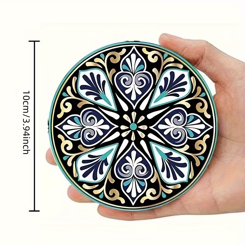 Boho Mandala Pattern Rubber Coasters Non-Slip Heat Resistant Absorbent for Home gallery