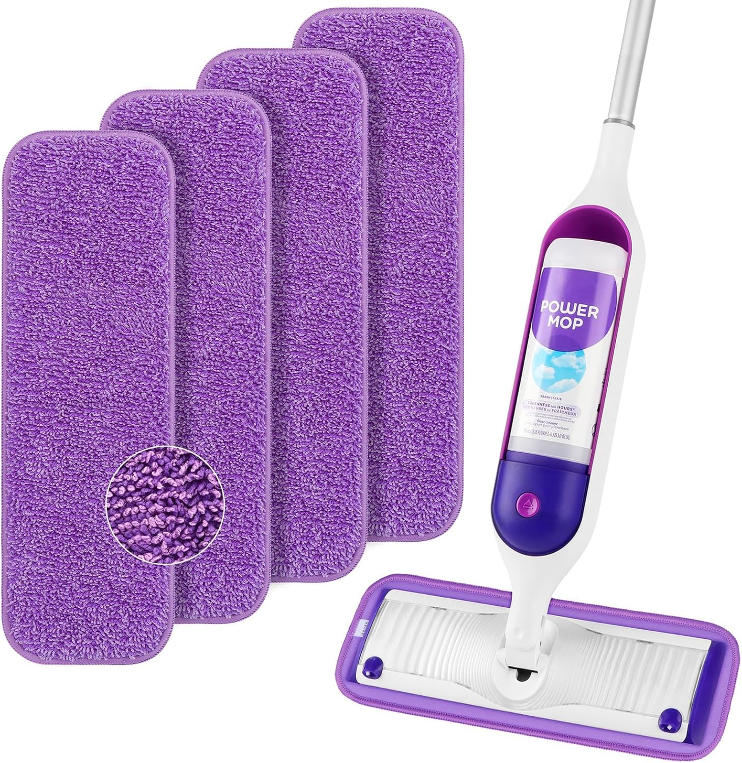 HOMEXCEL Reusable Microfiber Mop Pads for Swiffer PowerMop, Power Mop Pads Refil gallery