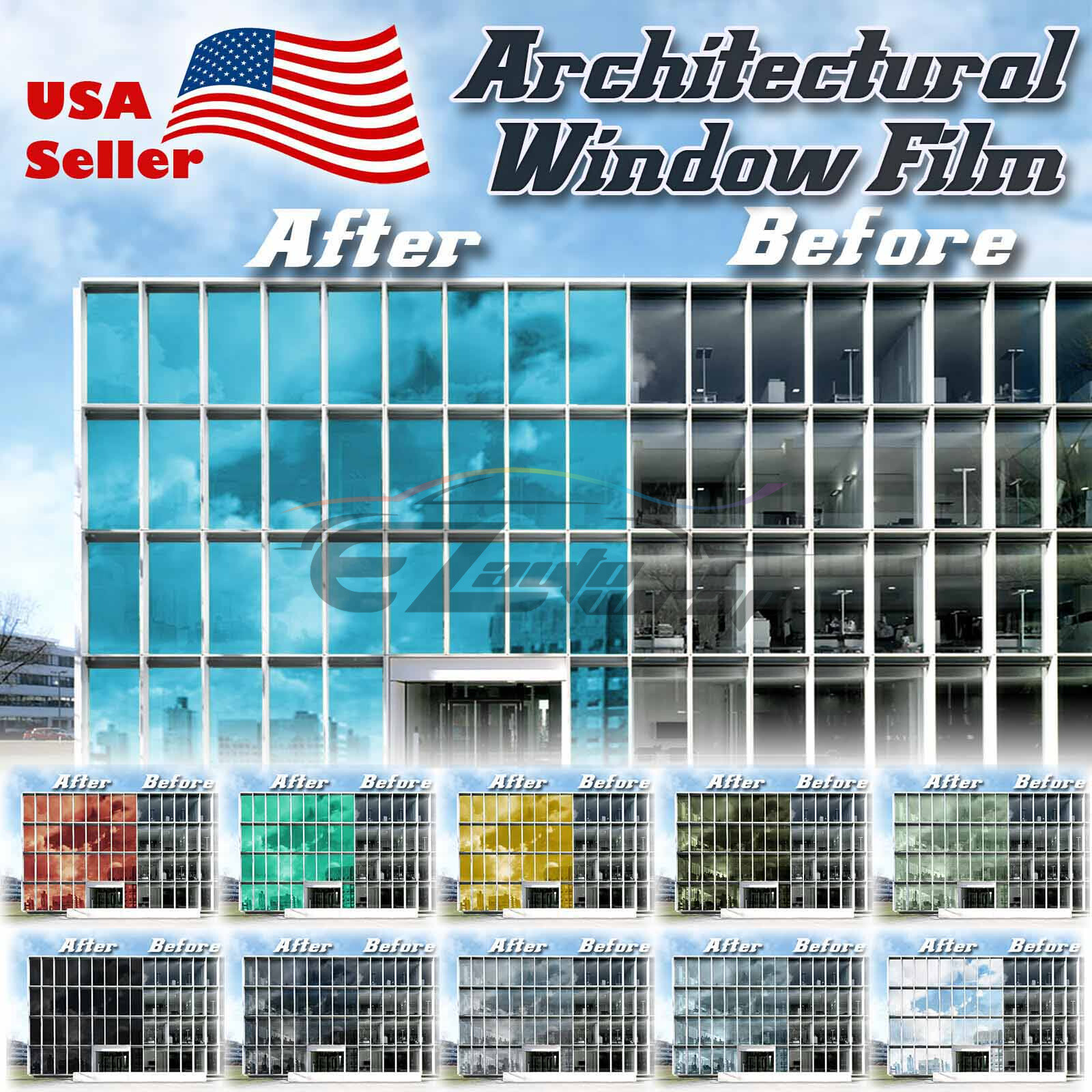 Window Tint One Way Mirror (Chrome Style ONLY) UV Heat Reflective Home Office gallery