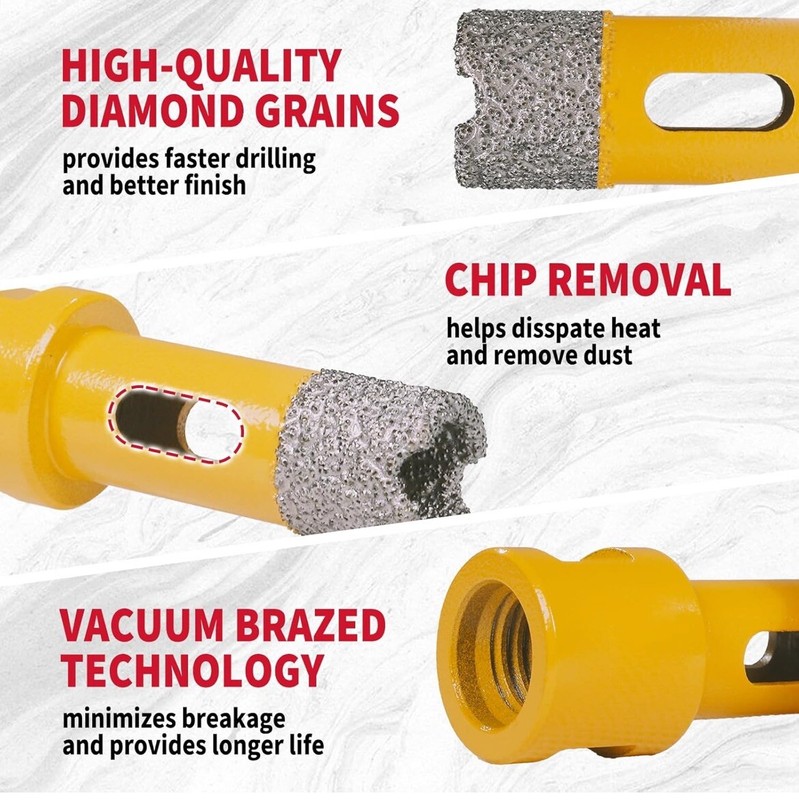 Revvstark Diamond Core Drill Bits 6in(152mm) Tile Hole Saw For Tile Dry Or Wet gallery