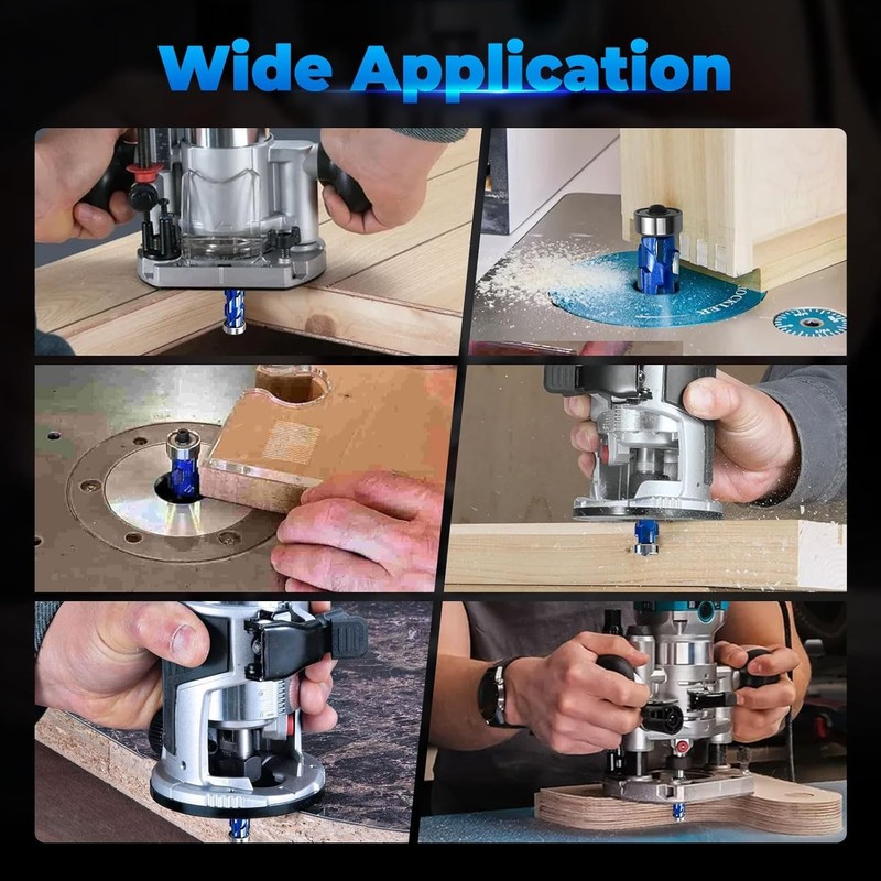 1/2" Shank Flush Trim Router Bit Double Bearing Spiral Trimming Milling Cutter gallery