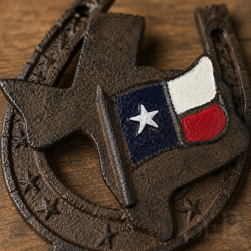 Cast Iron Texas Flag Horseshoe Wall Hook Key Coat Towel Holder Rustic Decor gallery