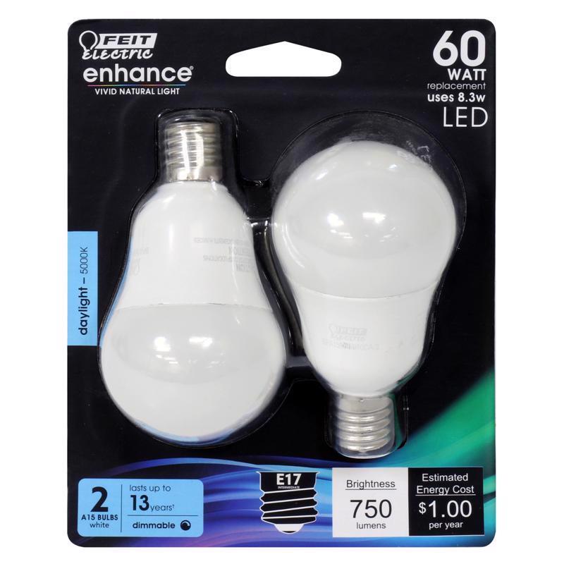 Feit Electric BPA1560N/950CA2 120V 8.3W 5000K 750 Lumens Dimmable LED Light Bulb