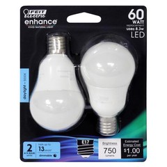 Feit Electric BPA1560N/950CA2 120V 8.3W 5000K 750 Lumens Dimmable LED Light Bulb