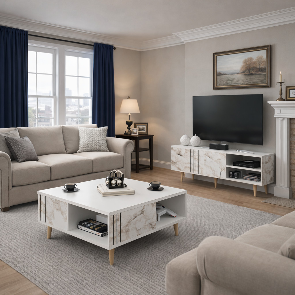 Ronas TV Stand & Coffee Table Living Room Set of 2 gallery